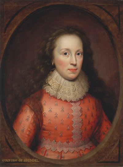 Porträt einer Frau, traditionell als Gräfin von Arundel identifiziert von Cornelius I Johnson